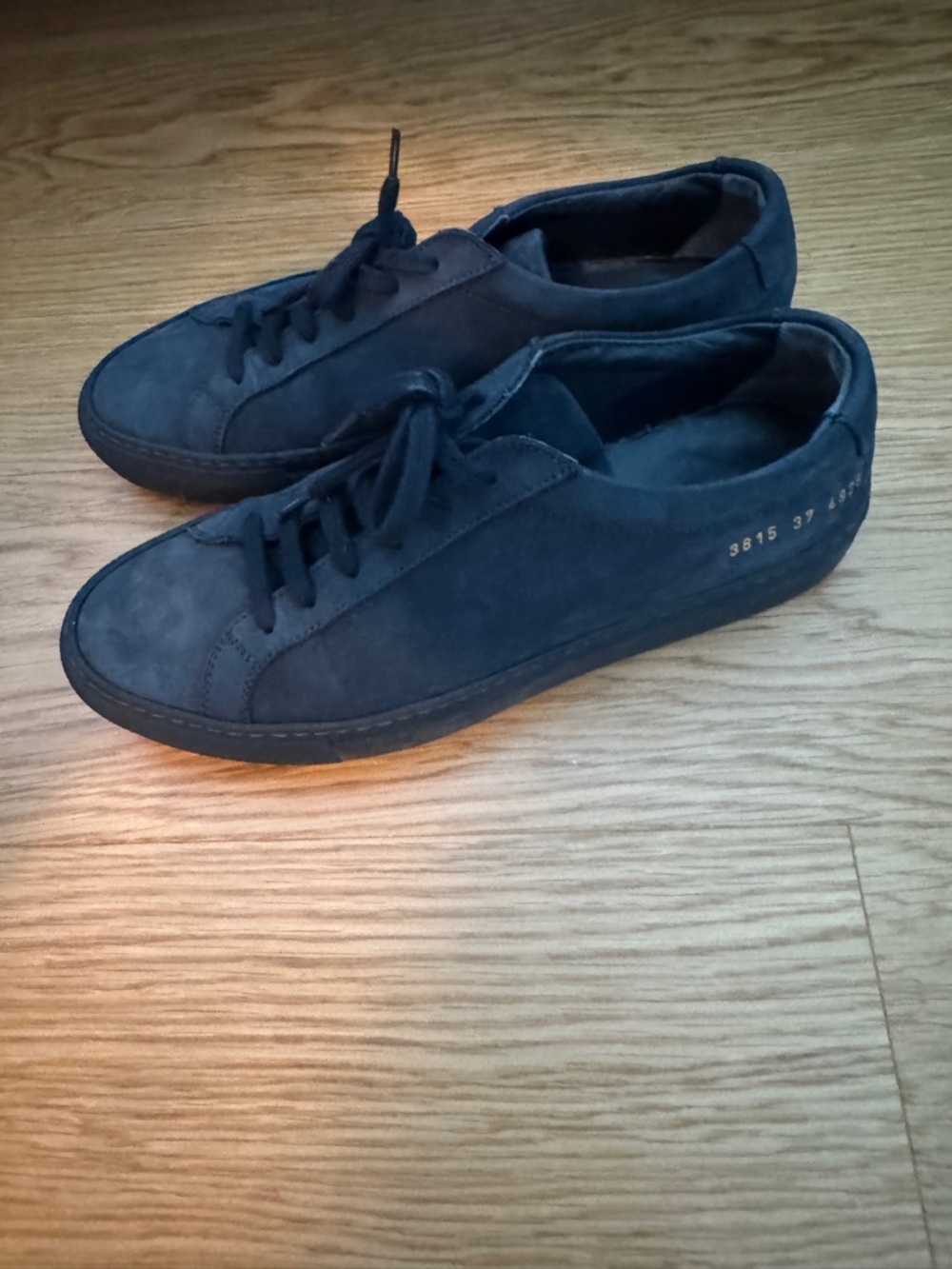 Common Projects Achilles Low Navy Suede Sneakers - Size 37